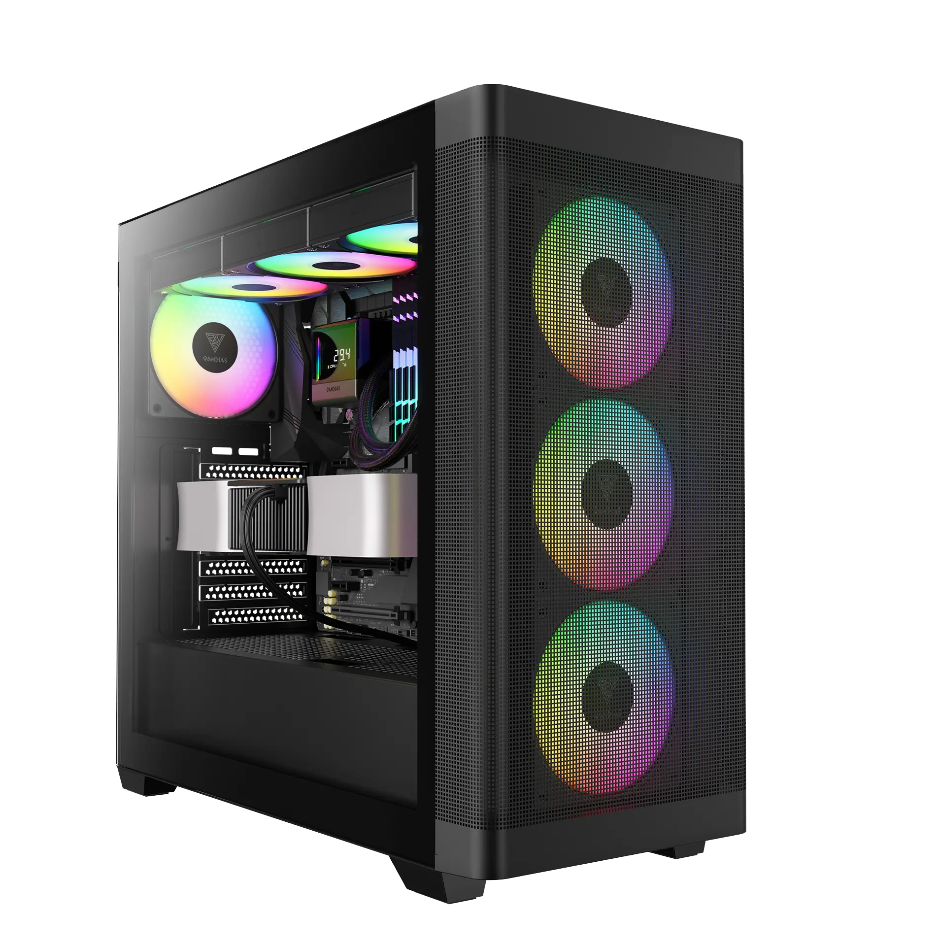 GAMDIAS ATHENA M3 ARGB MID-TOWER GAMING CASE view 2
